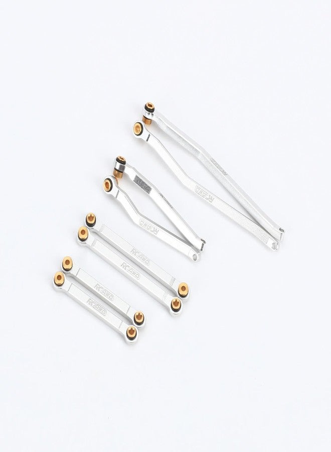 RCAWD مجموعة قضبان ربط عالية الخلوص من RCAWD لسيارات التحكم عن بعد Hobby Plus CR18P، مناسبة لسيارات Rock Van وTrail Hunter وEVO Harvest وFUR-2411، قطع غيار فضية - Image 1