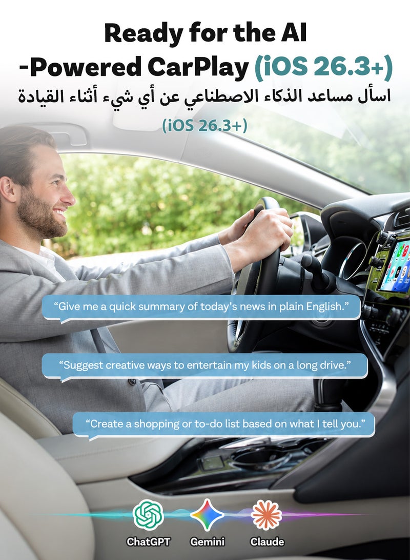 Ottocast Mini Cube 3.0 Wireless CarPlay & Android Auto Adapter Plug & Play Fast Auto-Reconnect Bluetooth 5.4 WiFi 6 - Image 5