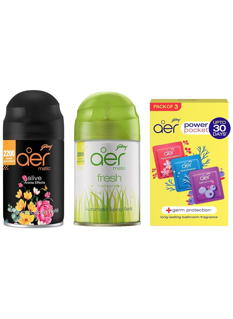 Godrej Aer Godrej aer Smart Matic Refill BLUETOOTH ENABLED Automatic Air Freshener Spray Alive Power Pocket Air Freshener Bathroom and Toilet Matic Refill Automatic Air Freshener with Flexi Control  - Image 1