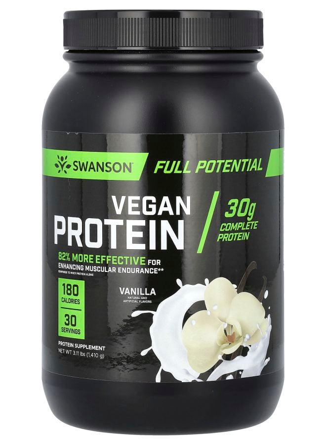 SWANSON Vegan Protein Vanilla 3.11 lbs (1410 g)