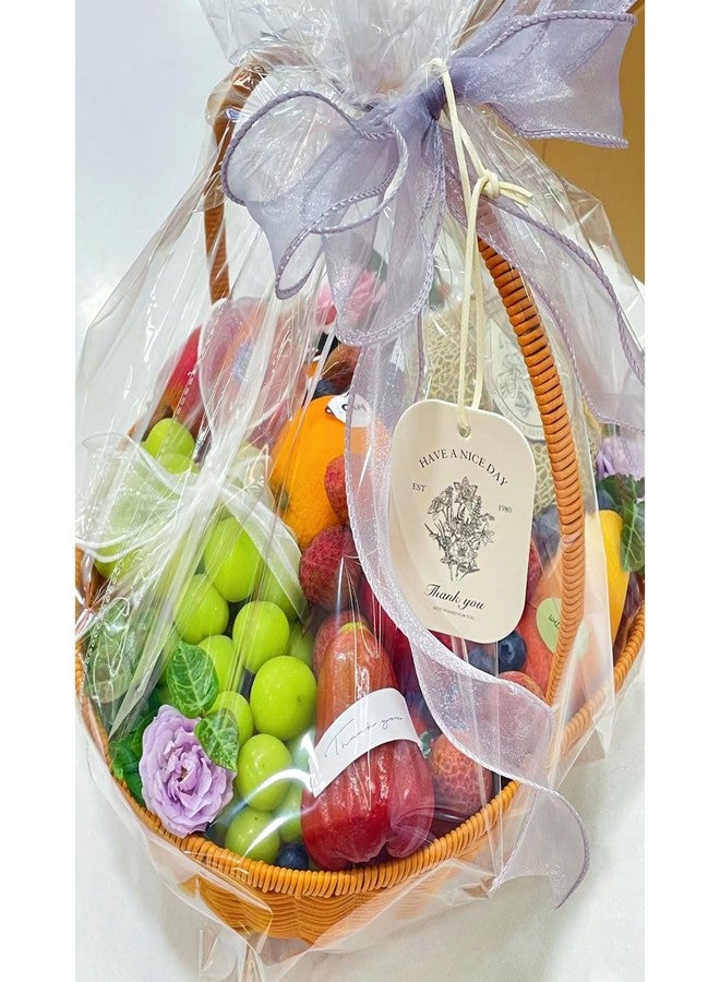 WIKDAY Clear Gift Bags 10 PCS 24x30 Inches Large Cellophane Wrap for Gift Baskets Wrapping Plastic with Ties for Gift Giving, Packaging Products - Image 2