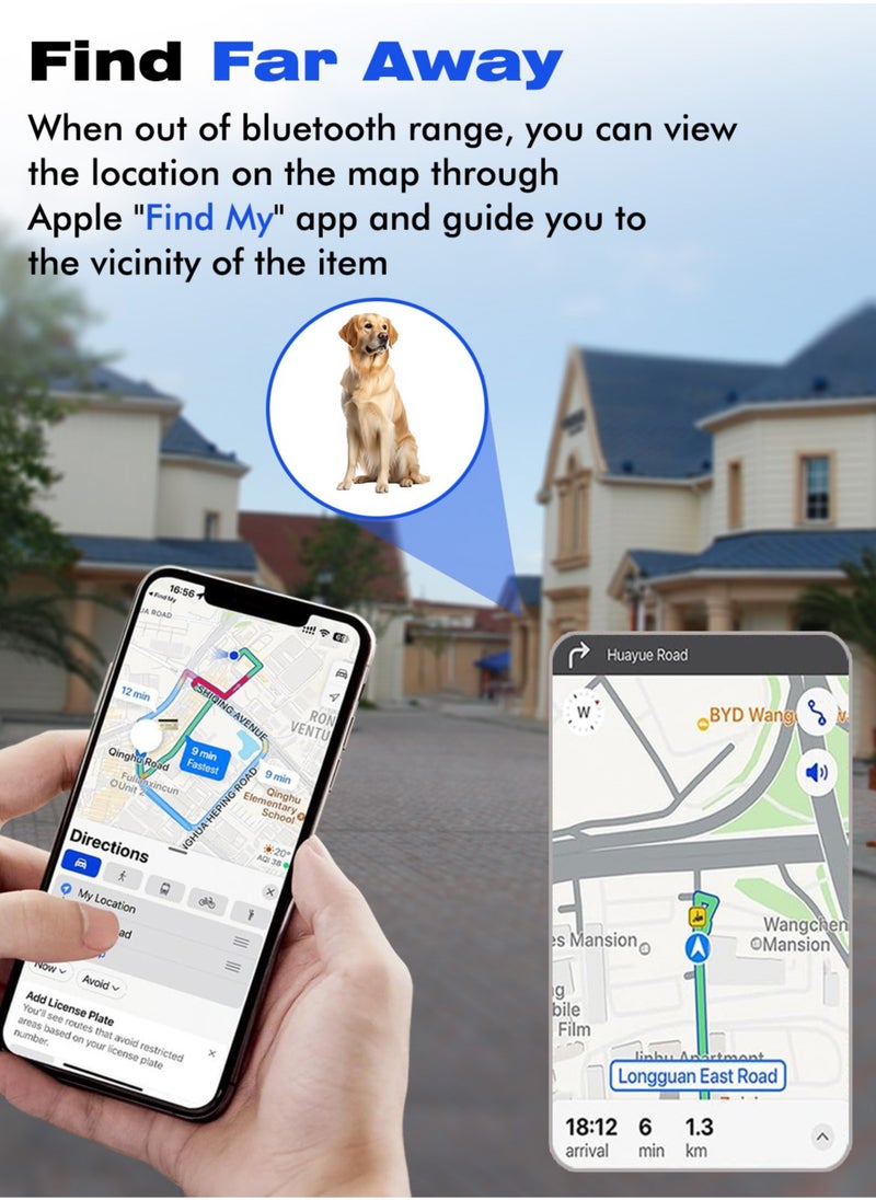 XQOOPS - [4 Pack] Air Tags with Holder Case, VISOOP Smart Bluetooth Tracker Compatible with Find My(iOS Only), Item Finder Locator for Pets/Keys/Bags/Luggage Suitcases, Replaceable Battery Waterproof-Black - Image 1