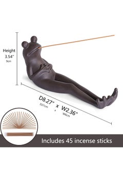 Excefore Frog Incense Stick Holder  Insense Stand with 45 Sandalwood Sticks  - Image 5