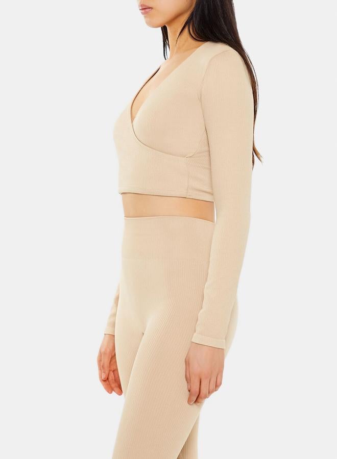FOREVER 21 Active Seamless Surplice Crop Top - Image 2