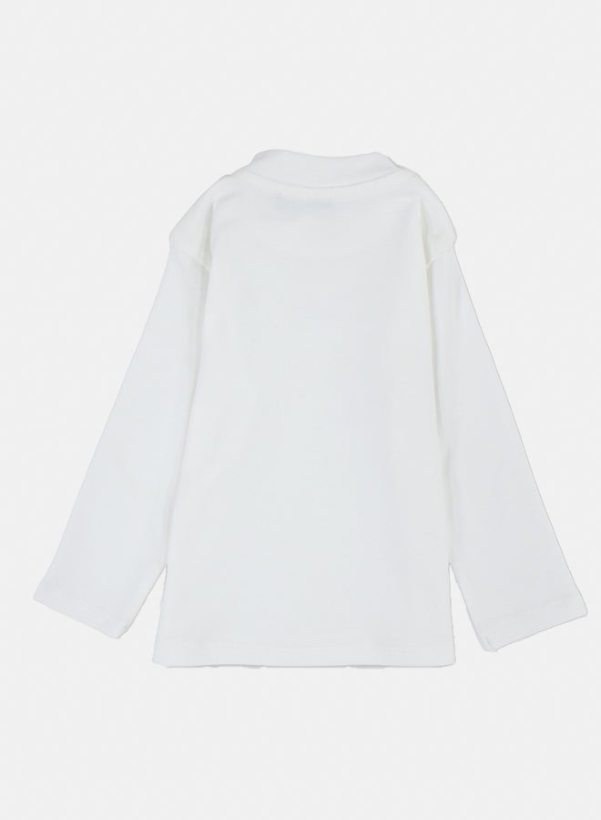 بمبيلو قميص داخلي قطني نصف ياقة لأطفال للاطفال - Image 2