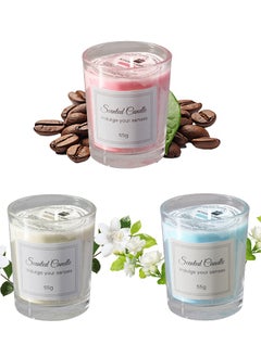BiuTFon 3 Pack Scented Candles for Home, Natural Soy for Home Scented,50 Hours Burn Time,Gift for Stress Relief,Meditation, Yoga, Relaxing SPA, Aroma Candle for Men and Women, milky white  - Image 1