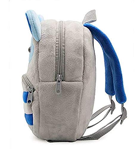 Black hill Cute Kids Backpack Toddler Bag Plush Animal Cartoon Mini Travel Bag for Baby Girl boy 1-6 Years (Recon)-Blue - Image 3