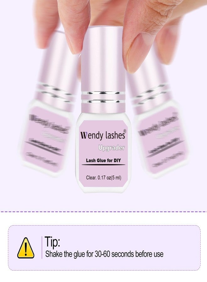 WENDY LASHES Waterproof Lash Glue for Eyelash Cluster: Upgrader Glue for Daily Beauty Enthusiast Lash Artists, Up to 1 Weeks Hold 2-3 Sec Drying, Clear, 5 ml, X0 - Image 5