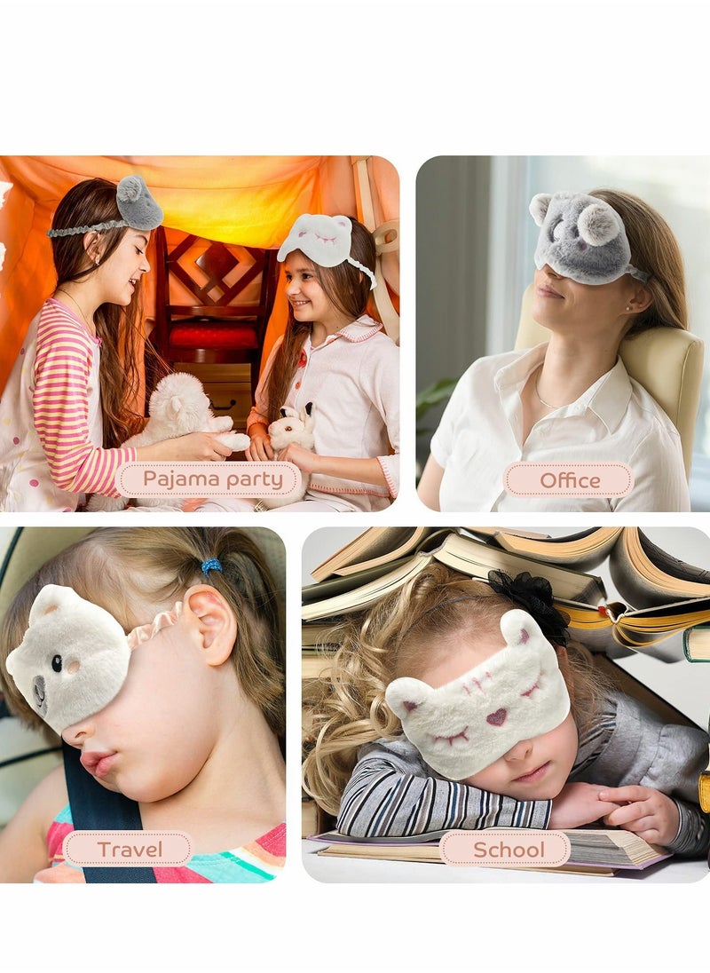 Generic - 3PCS Kids Animal Eye Masks - Soft Adjustable Sleeping Masks for Girls, Ladies & Adults - Perfect for Travel & Pajama Parties - Image 1