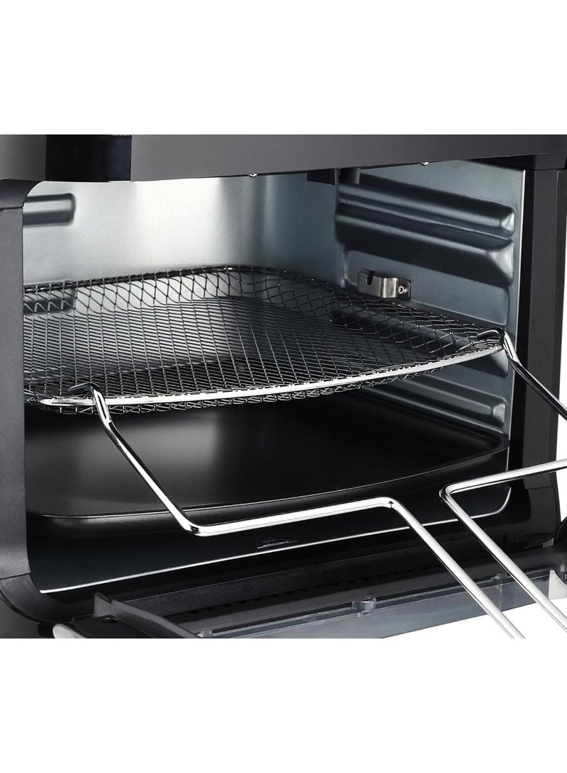 سوكاني فرن مقلاة هوائية سعة 14 لترًا بسعة كبيرة، مقلاة هوائية رقمية متعددة الوظائف مع مشواة ومجفف وفرن حراري - طهي خالي من الزيت، 10 وظائف محددة مسبقًا، 1800 وات سهلة التنظيف - Image 2