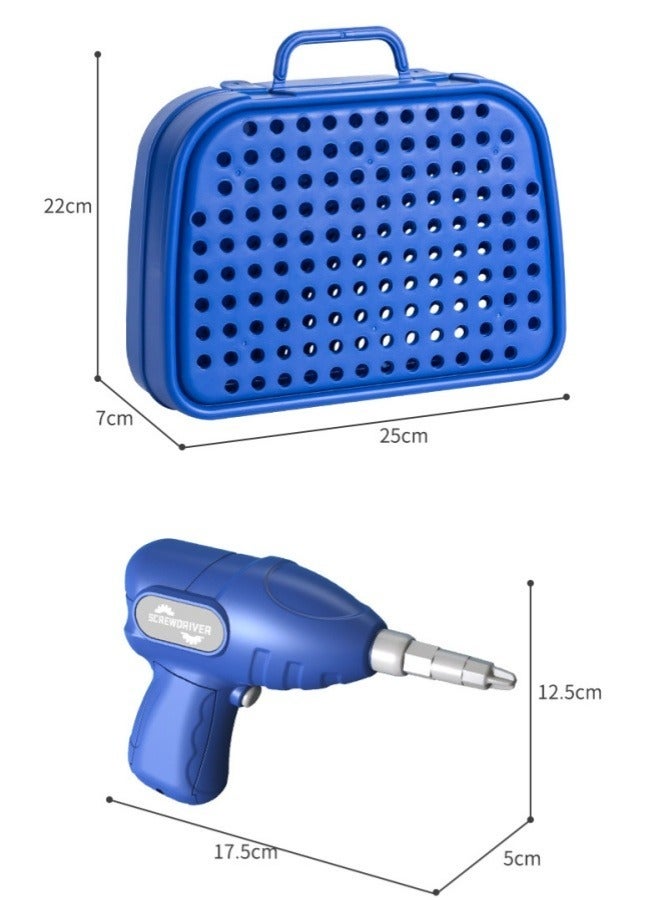 Loquat Screw Twist Toys, Building Blocks Toys, Diy Learning Building Toy Set, Electric Drill Children Diy Simulation Repair Disassembly Tool Box, Learning Toy Building Engineering Building Block Set With T - Image 2