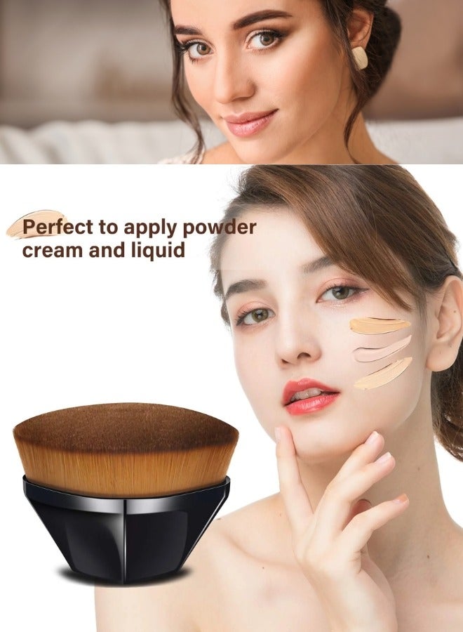 Glowudz Foundation Makeup Brush Petal Shaped Synthetic Fiber Bristles  - Image 1