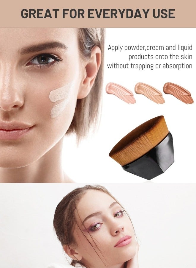 Glowudz Foundation Makeup Brush Petal Shaped Synthetic Fiber Bristles  - Image 4