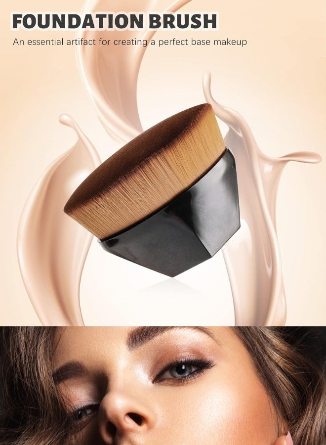 Glowudz Foundation Makeup Brush Petal Shaped Synthetic Fiber Bristles  - Image 3
