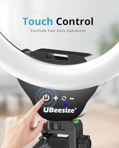 UBeesize 12 LED RGB Ring Light with 62 Tripod Stand Selfie Ring Light for Video Recording Live Streaming TikTok YouTube Compatible with iPhone Android - Image 3
