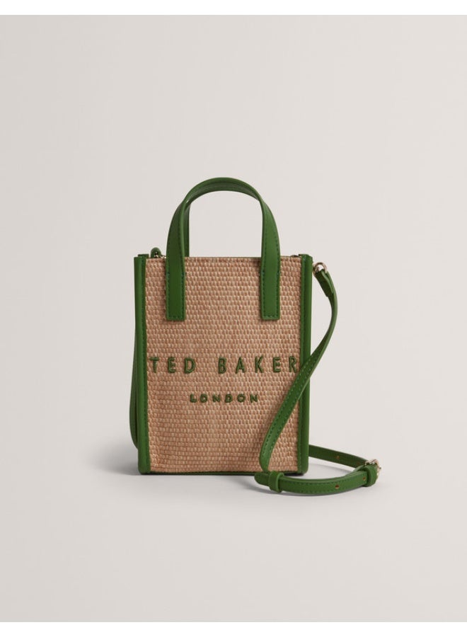Ted Baker Faux Raffia Mini Icon Bag - Image 2