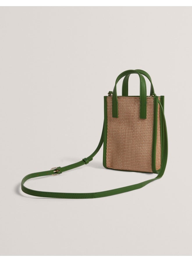 Ted Baker Faux Raffia Mini Icon Bag - Image 4