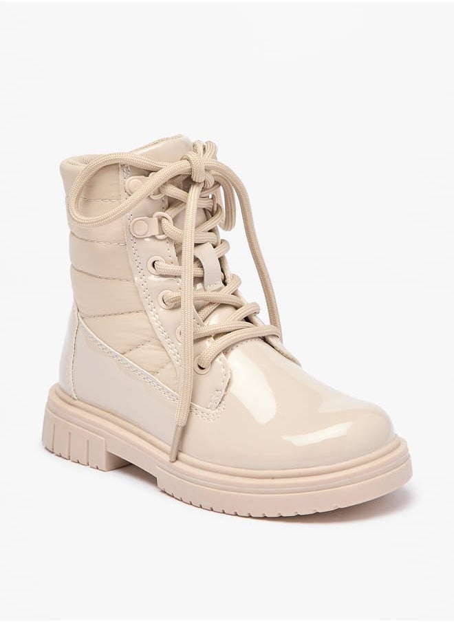 Lee Cooper Girls Quilted Low Ankle Boots with Zip Closure  - Image 1