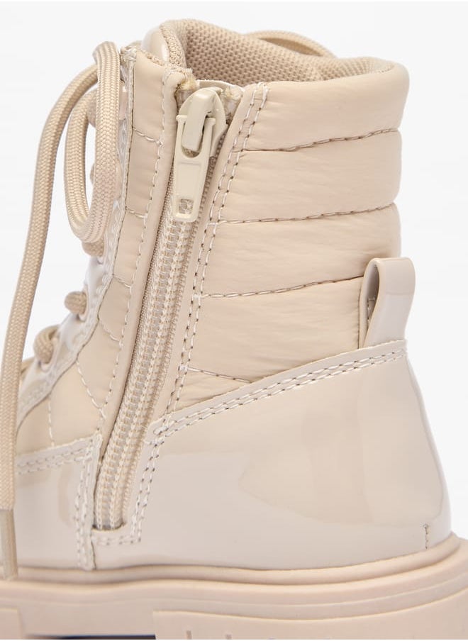 Lee Cooper Girls Quilted Low Ankle Boots with Zip Closure  - Image 4