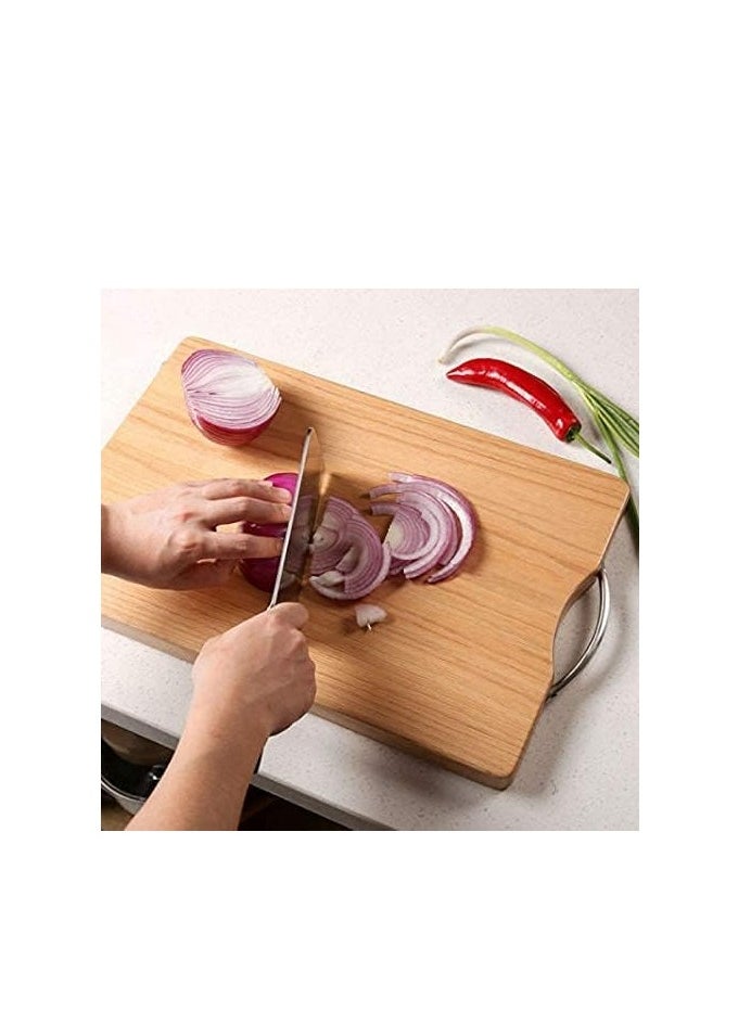 راهالايف Bamboo Cutting Board 36x26cm – Eco-Friendly Wooden Chopping Board with Handle for Kitchen Use  - Image 4
