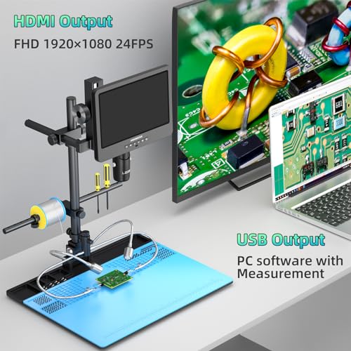 Andonstar AD249S-Max 10.1'' HDMI Digital Microscope with Super Max Soldering Station, Helping Hands, 2000X 3 Lens 2160P UHD Video Record, Soldering Microscope for Electronics Repair, Slides, 32GB Card - Image 5