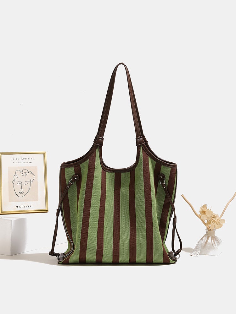 Internet Celebrity Niche Fashion Canvas Bag For Women Armpit Large Bag Versatile Large Capacity Commuter Tote Bag - Image 2