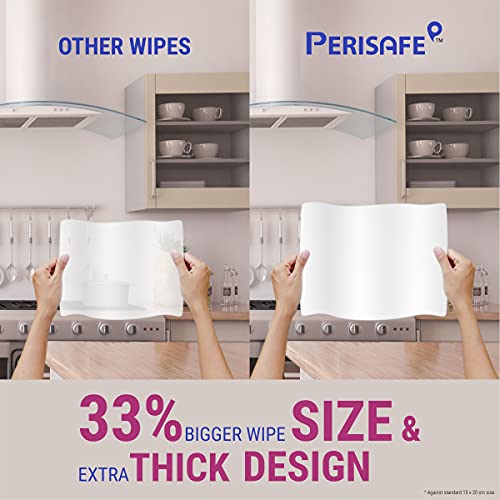 PERISAFE Kitchen Cleaning & Appliance Degreasing Wet Wipes-Combo Pack (80 Wipes each) | Enhanced Dirt Lifting Performance | Formulated with Perimax Technology | Large & Thick Wipe| Kills 99.9% of germs - Image 3