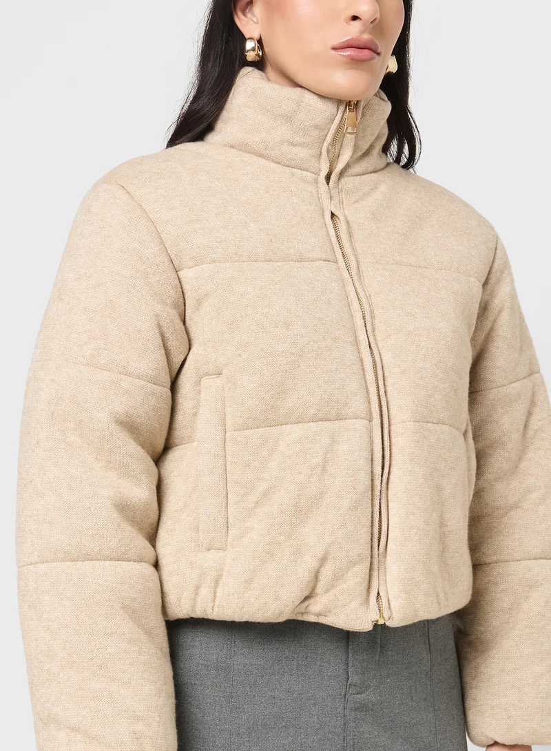 ELLA Puffed Jacket With Zipper