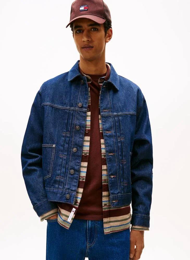 TOMMY JEANS Pleated Denim Trucker Jacket