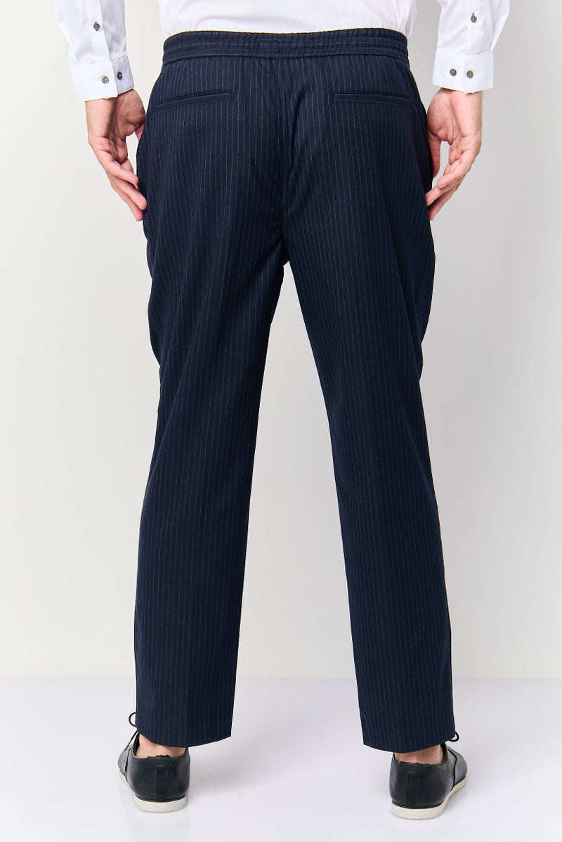 Celio Men Regular Fit Stripe Straight Leg Pants, Multicolor - Image 4