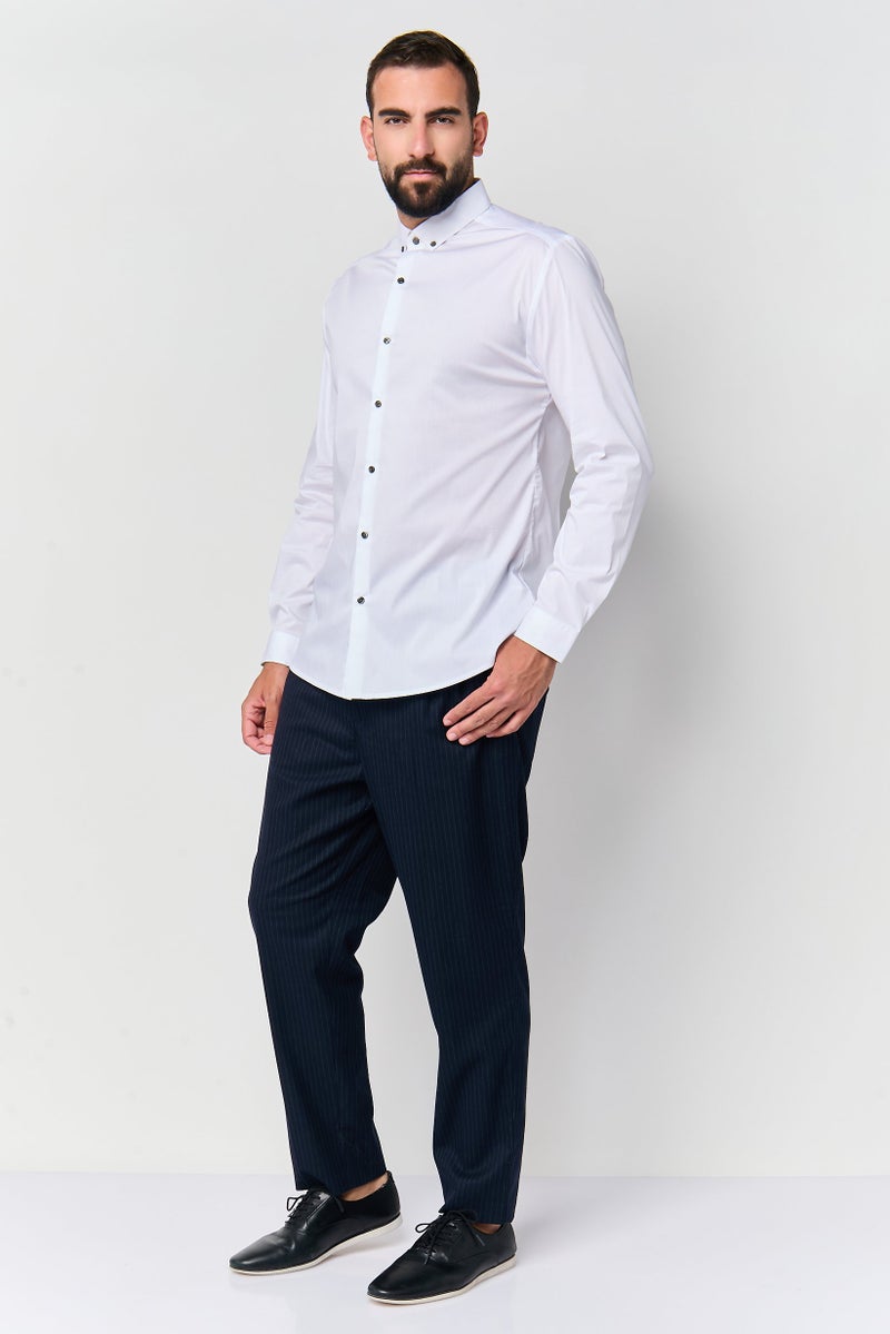 Celio Men Regular Fit Stripe Straight Leg Pants, Multicolor - Image 2