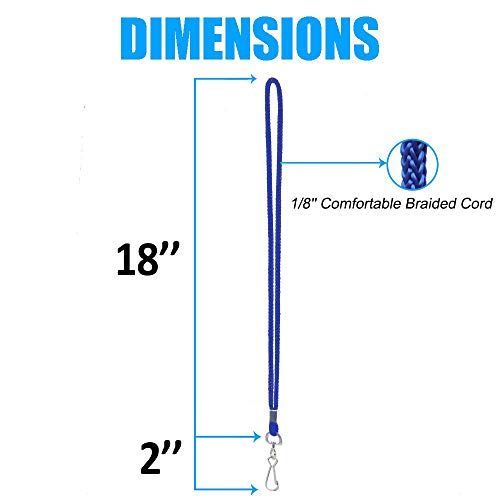BAITEER 120 Pcs Blue Lanyards Premium Bulk Lanyards Round 36" with Swivel J Hook for ID Name Badge Holder, VIP, School, Kids, Coach, Conference, Festival and Hang Keys - Image 5