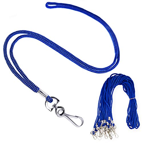 BAITEER 120 Pcs Blue Lanyards Premium Bulk Lanyards Round 36" with Swivel J Hook for ID Name Badge Holder, VIP, School, Kids, Coach, Conference, Festival and Hang Keys - Image 1