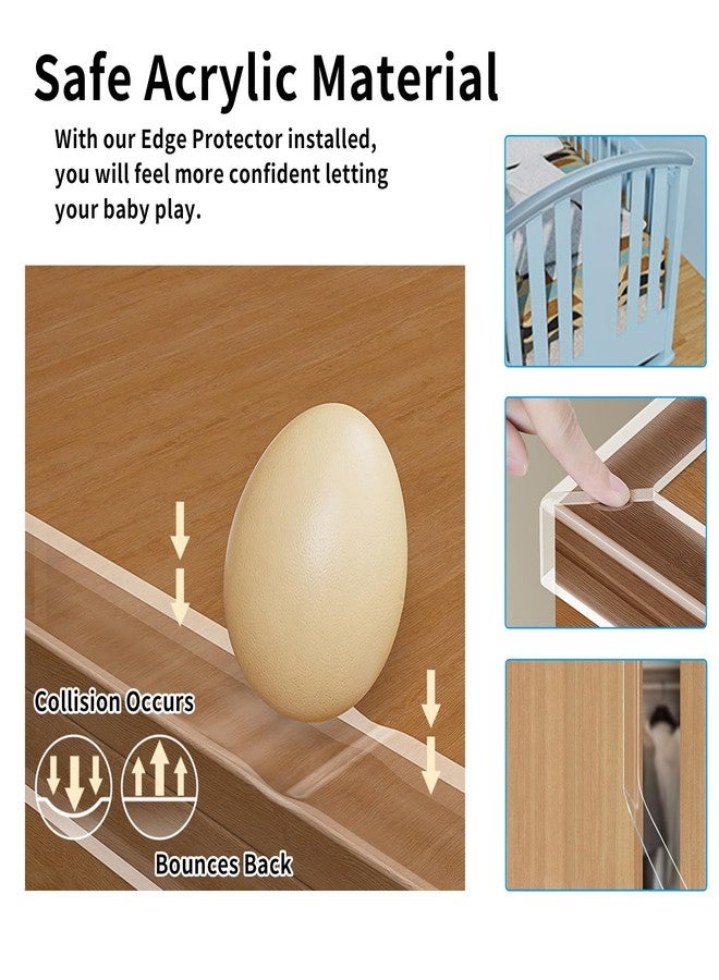 KAIYUER Edge Corner Protector Baby Proofing,Soft Clear Furniture Table Corner Guard & Edge Safety Cabinet Door Bumper,Crib Bumpers,Wall Protector,6.6ft(Width 0.8 in，Thickness 0.08 in) - Image 2
