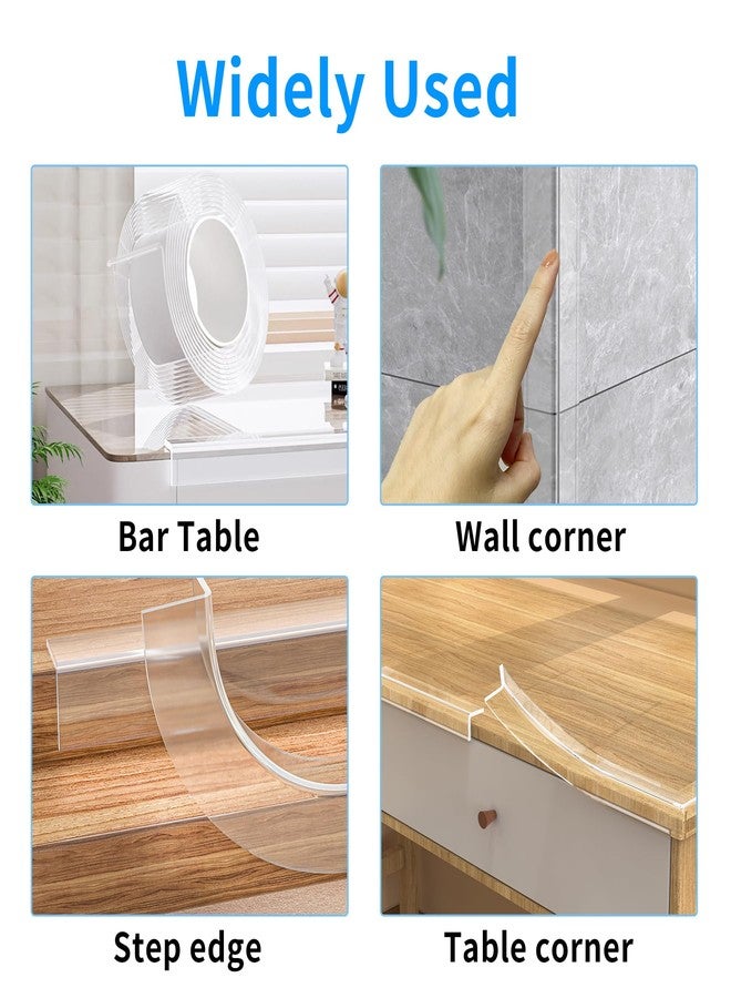 KAIYUER Edge Corner Protector Baby Proofing,Soft Clear Furniture Table Corner Guard & Edge Safety Cabinet Door Bumper,Crib Bumpers,Wall Protector,6.6ft(Width 0.8 in，Thickness 0.08 in) - Image 5