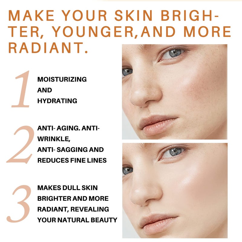 Lanthome Turmeric Face Cream for Face Care Anti-Aging Cream Brightening Face Moisturizer Cream,Skin Repair,Turmeric Moisturizing Cream for Dark Spots Remover,Evens Skin Tone-50g - Image 3