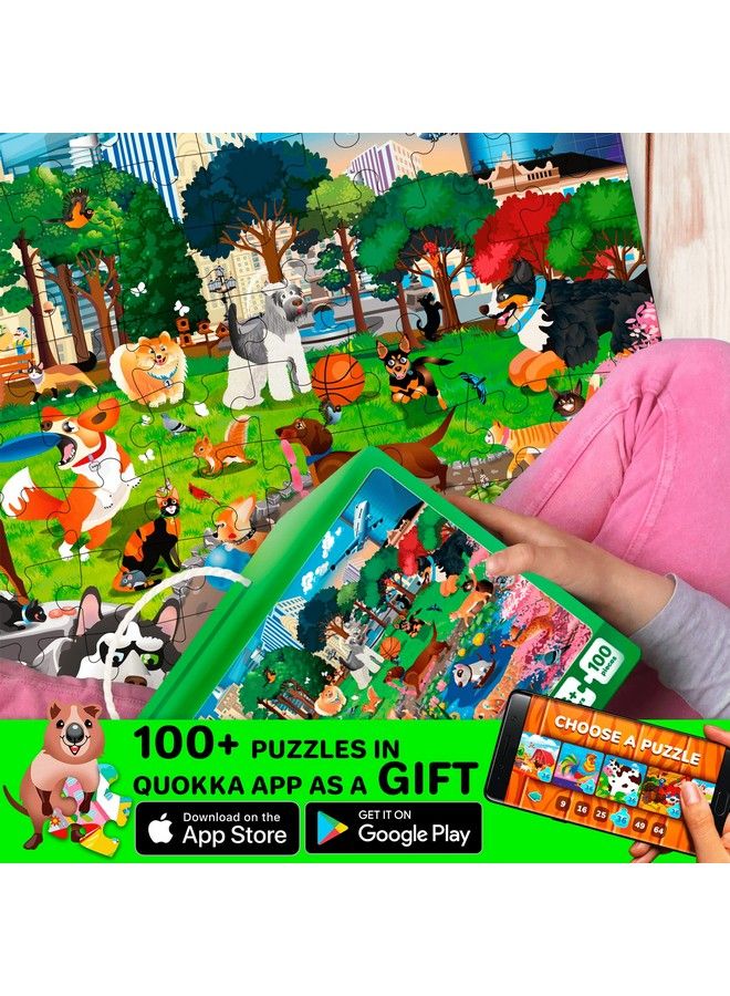 quokka 100 قطعة ألغاز أرضية للأطفال من عمر 4 إلى 8 سنوات، ألغاز للأطفال من عمر 6 إلى 8 و10 سنوات من كواكا، مجموعة من 3 ألعاب أميرة وحيد القرن للأطفال من عمر 3 إلى 5 سنوات، لعبة بازل للأطفال الصغار للبنات والأولاد. - Image 5