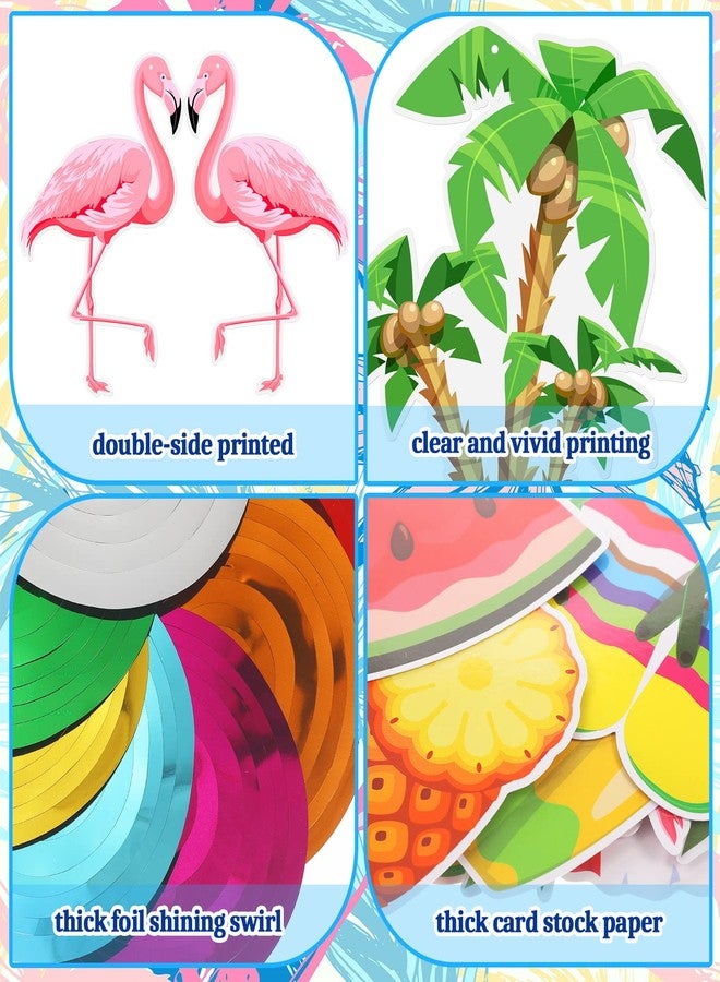 فاباي مجموعة من 30 قطعة من Fabbay لتزيين حفلات الصيف على الشاطئ وحمام السباحة وديكورات السقف من رقائق معدنية لتزيين حفلات أعياد الميلاد في هاواي ولوازم الاستحمام وديكورات جدران الغرفة - Image 4