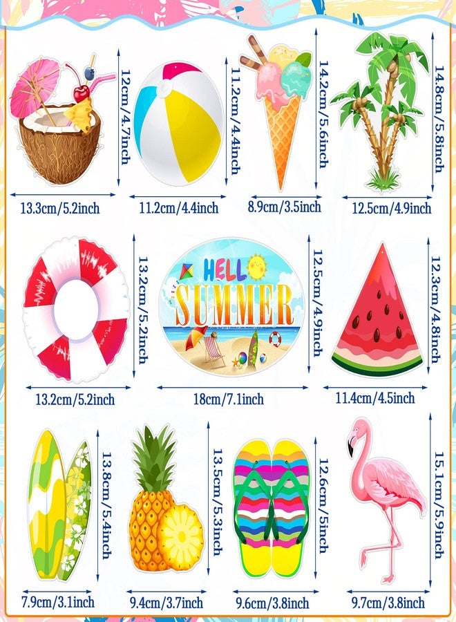 فاباي مجموعة من 30 قطعة من Fabbay لتزيين حفلات الصيف على الشاطئ وحمام السباحة وديكورات السقف من رقائق معدنية لتزيين حفلات أعياد الميلاد في هاواي ولوازم الاستحمام وديكورات جدران الغرفة - Image 2