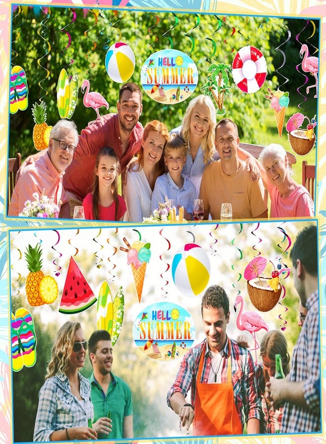 فاباي مجموعة من 30 قطعة من Fabbay لتزيين حفلات الصيف على الشاطئ وحمام السباحة وديكورات السقف من رقائق معدنية لتزيين حفلات أعياد الميلاد في هاواي ولوازم الاستحمام وديكورات جدران الغرفة - Image 5