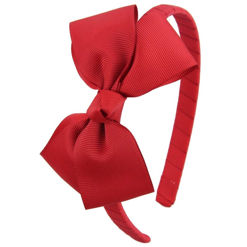 7Rainbows Fashion Cute Red Bow Headband For Girls Toddlers. - Image 1