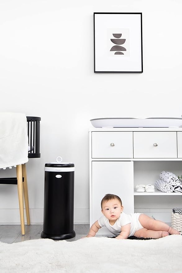Ubbi Steel Diaper Pail, Odor Locking, No Special Bag Required, Award-Winning, Registry Must-Have, Matte Black - Image 4