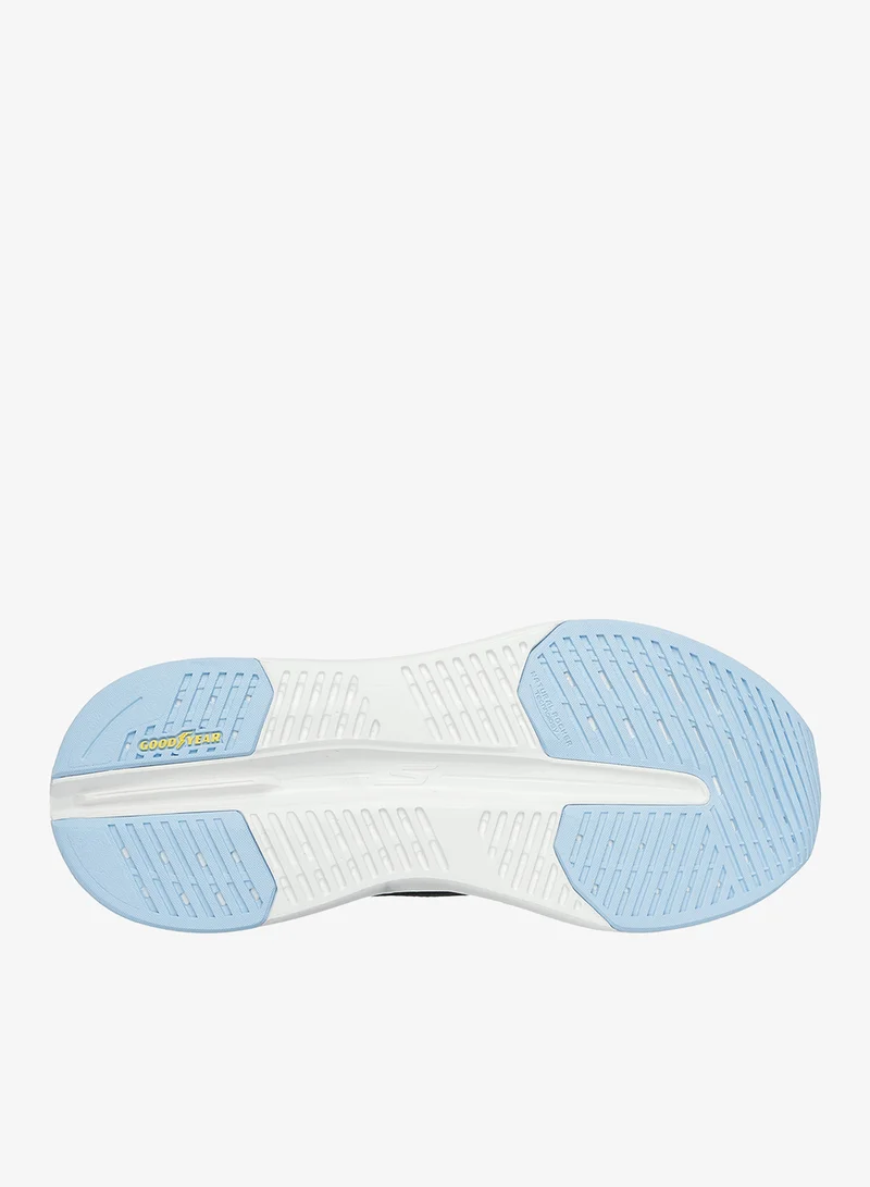 Skechers BLACK TEXTILE/BLUE TRIM Max Cushioning Glide-Step for Women | Best Price UAE