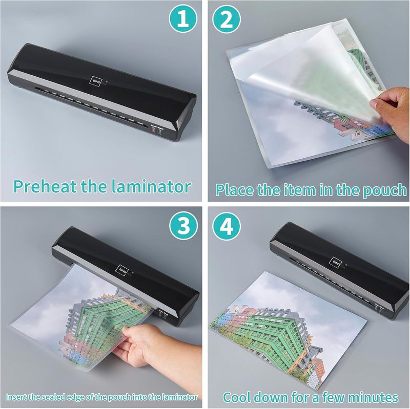 Binditek 50 Pack 3.2 Mil Dry Erase Thermal Laminating Pouches, Dry Erase Compatible, for Letter Size, Heat Seal, Clear Professional Finish, School Office Supplies - Image 5