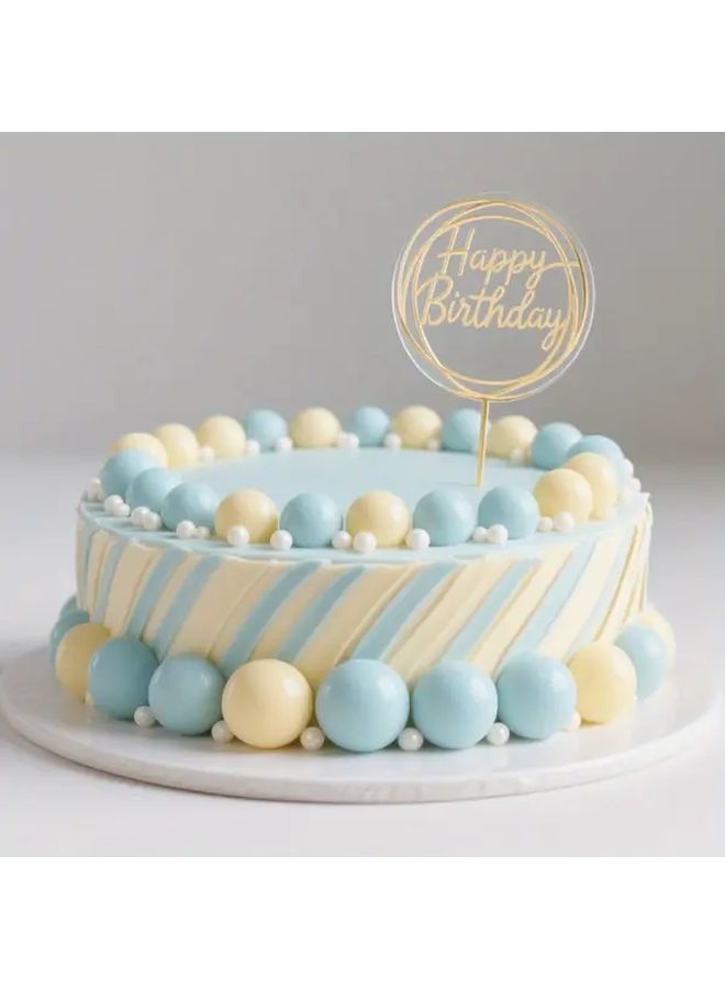18 Pcs White Creamy Yellow Foam Cake Decoration Balls Smooth Surface Exquisite Craftsmanship for Holiday Parties Family Gatherings Christmas Halloween Supplies - Image 1