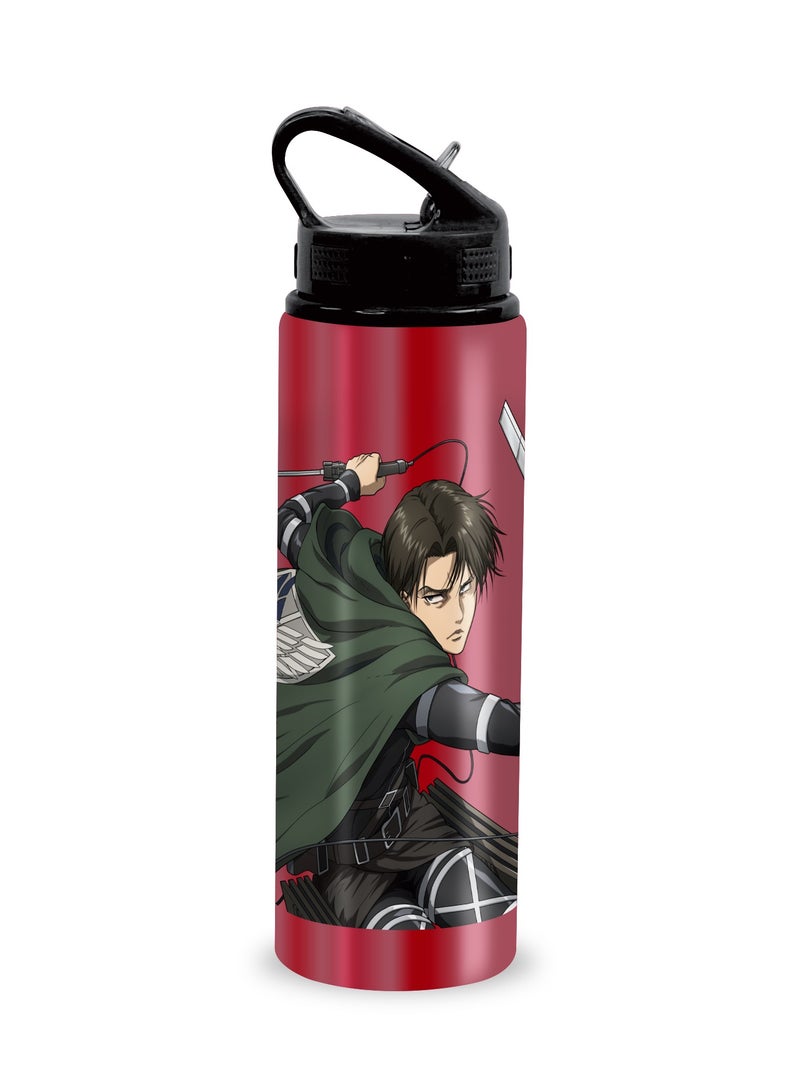 Attack on Titan Aluminum Water Bottle – 600ml, Leak-Proof Flip Lid, Lightweight & Durable