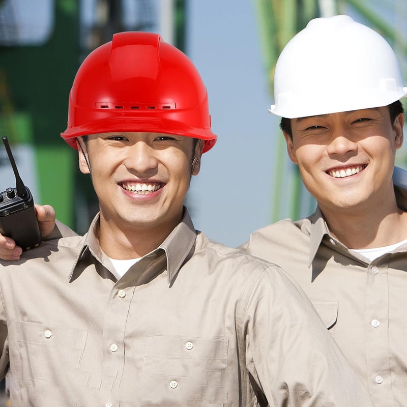 Construction Hard Hat Vented Safety Helmet for Men, Thickened Abs Material, Outdoor Work Protective Cap for Electrical and Building Sites, Red Safety Helmet with Breathable Design - Image 5