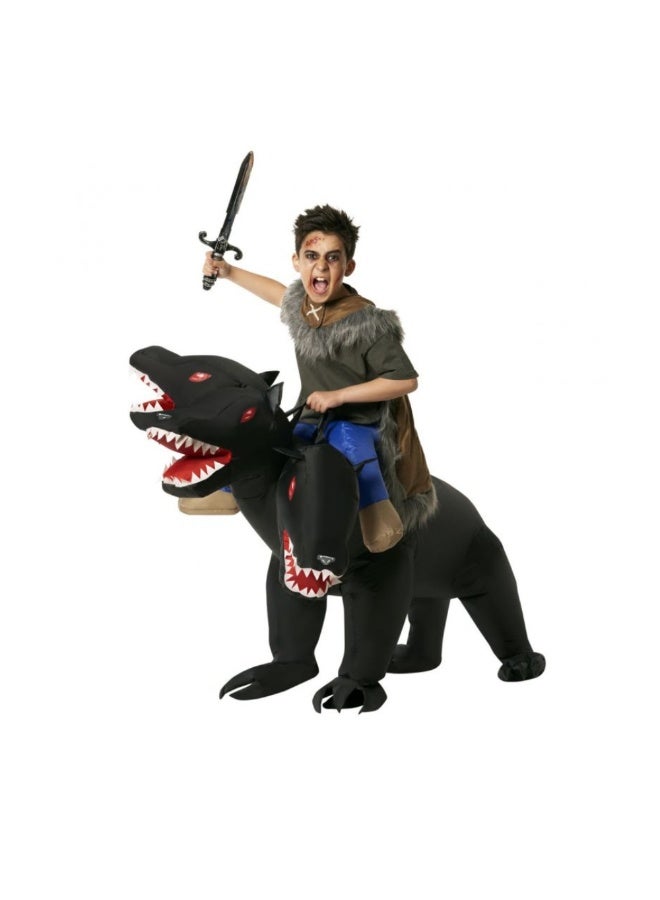 Morphsuits بدلة قابلة للنفخ على شكل كلب شرير ذو 3 رؤوس للأطفال من مورف سوتس