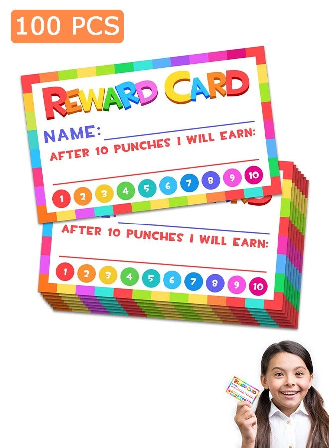 Arabest 100 Pcs Reward Punch Cards, Best Behavior Chart, Homeschool Classroom Motivated Supplies - Image 1