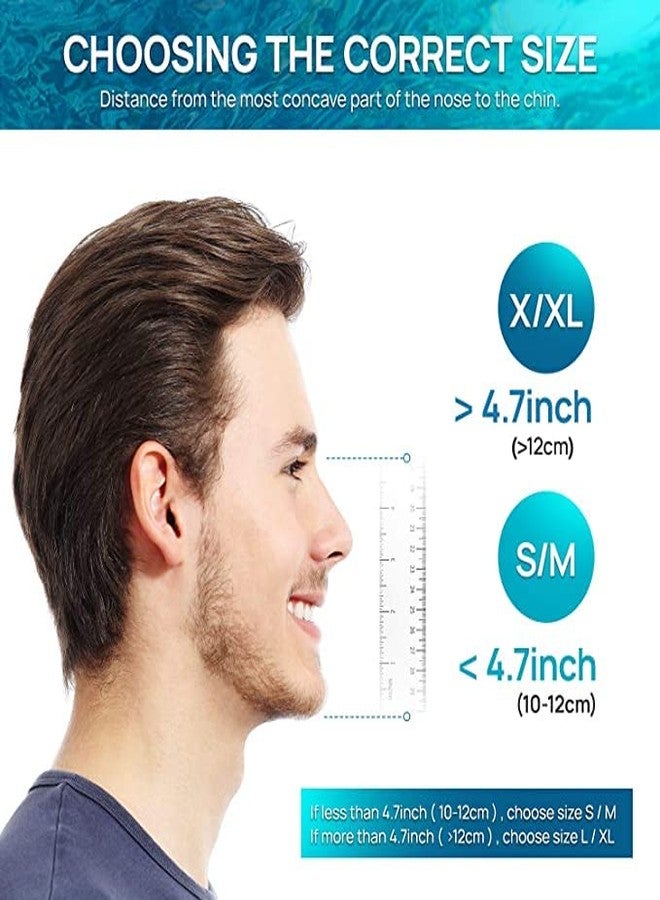 VBM قناع غطس كامل الوجه من VBM، أنبوبان مزدوجان، نظام علوي جاف مضاد للتسرب مع حامل كاميرا، رؤية بانورامية 180 درجة، معدات غطس للبالغين والأطفال والرجال والنساء، طقم غطس آمن للتنفس (صغير/متوسط) (وردي) - Image 5